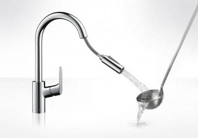 Hansgrohe Focus 31815000 смеситель для кухни (с выдвижным изливом), хром