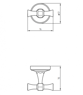 Крючок MIGLIORE Fortuna 27707, бронза