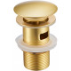 Донный клапан Milacio Ultra MCU.050.GD click-clack брашированное золото для раковины  (MCU.050.GD)