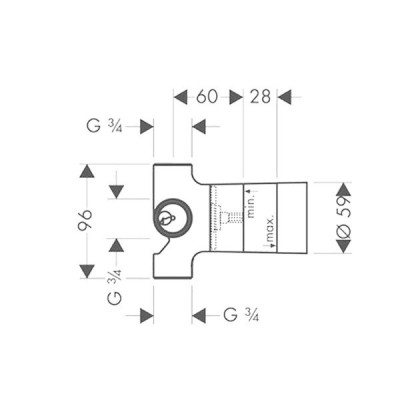 Hansgrohe Quattro 15930180 скрытая часть переключателя на три положения, керамическая (G 3/4)