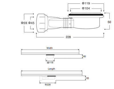 Сифон Vincea Vsph-D132 с гидрозатовром