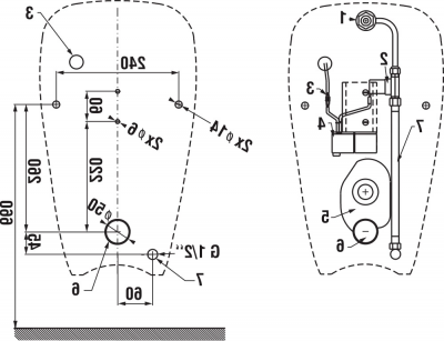 Писсуар Jika Golem Sensor Antivandal 4307.0.000.483.1