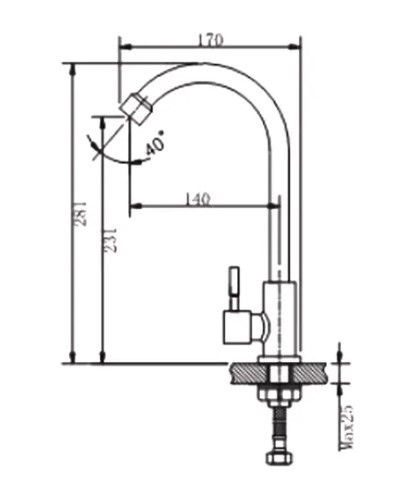 Кран для одного типа воды Haiba HB4183 (нерж сталь)