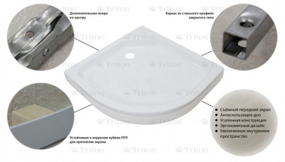 Поддон душевой 90х90 см низкий Тритон (ПД2)