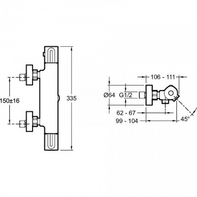 Смеситель для ванны с душем Jacob Delafon Metro E24395-BL, черный матовый