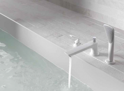 Kludi Balance 524479175 смеситель на борт ванны, белый/хром