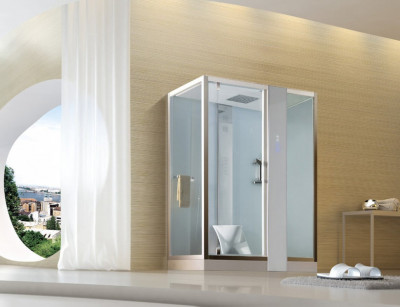 Душевая кабина Orans SR-89102RS белая, с баней