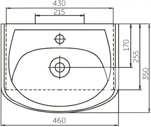 Умывальник на мебель СаНта "Уют - 45"