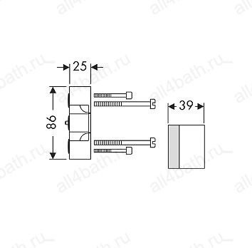 HANSGROHE 13595000 удлинение скрытой части 25 мм для ibox universal