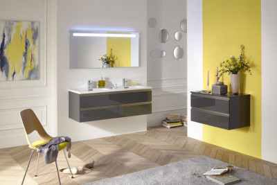 Мебель для раковины-столешницы 140 см, 4 выдвижных ящика, нежный аквамарин, Jacob Delafon «VOX» (EB2020-RA-M43)