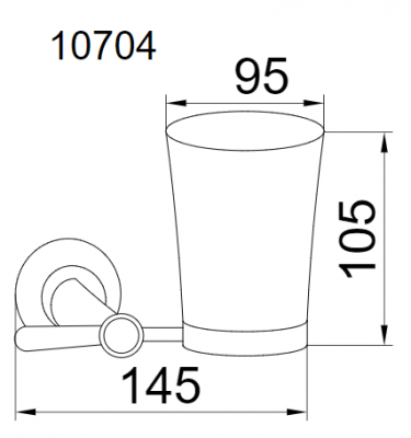 Boheme PURO 10704 стакан настенный, хром