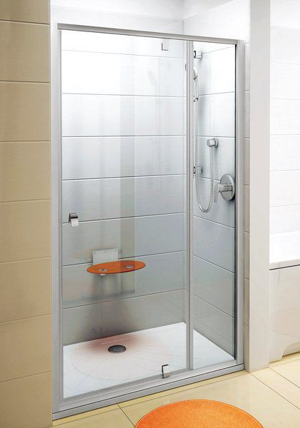 RAVAK Pivot 03GA0100Z1 душевая дверь двухэлементная PDOP2-100, ручки хром, белая/транспарент/стекло