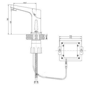 Lemark Project LM4655CE смеситель для раковины сенсорный, хром