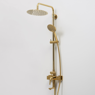 WasserKRAFT Sauer A17101 комплект душевой со смесителем, глянцевое золото