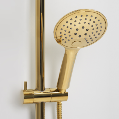 WasserKRAFT Sauer A17101 комплект душевой со смесителем, глянцевое золото