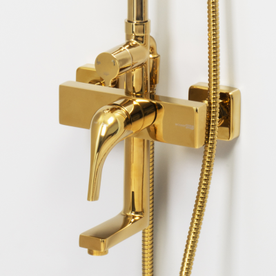 WasserKRAFT Sauer A17101 комплект душевой со смесителем, глянцевое золото