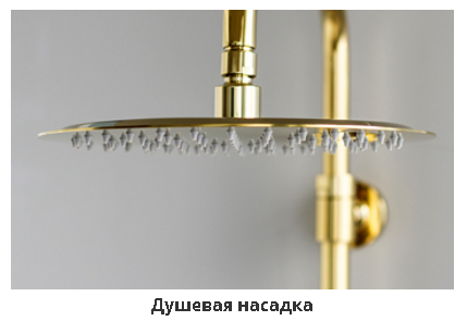 WasserKRAFT Sauer A17101 комплект душевой со смесителем, глянцевое золото