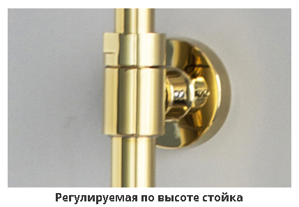 WasserKRAFT Sauer A17101 комплект душевой со смесителем, глянцевое золото