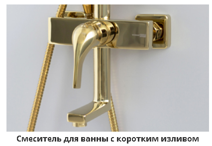 WasserKRAFT Sauer A17101 комплект душевой со смесителем, глянцевое золото