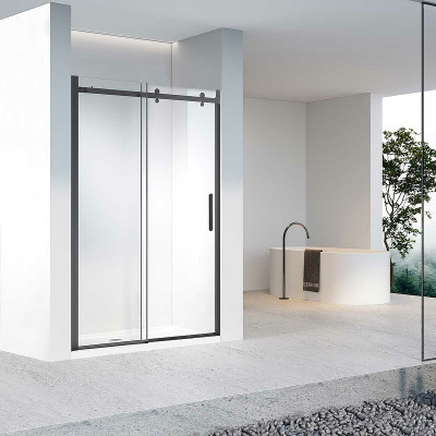 Душевая дверь Vincea Como-N 150 VDS-4CN150CLB пр-ль черный стекло прозрачное