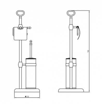 Стойка 2-функциональная MIGLIORE Mirella 17263, хром