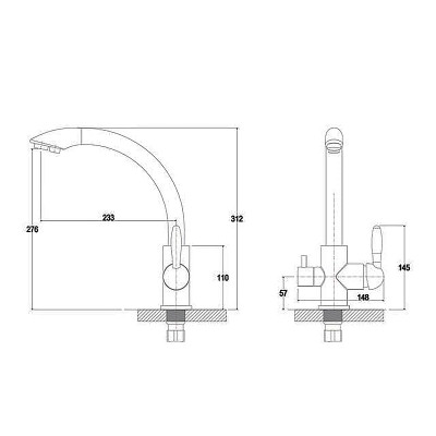 Кухонный смеситель G-Lauf GOP18-A093KS песочный