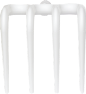 Гигиеничные вилы (рабочая часть), 205 мм, белый цвет