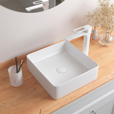 Раковина-чаша Iddis Slide 36 SLIWM01i27 белая матовая квадратная