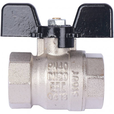 Кран шаровой стандартнопроходной, ВР/ВР, ручка бабочка 3/4" STOUT (SVB-0012-000020)