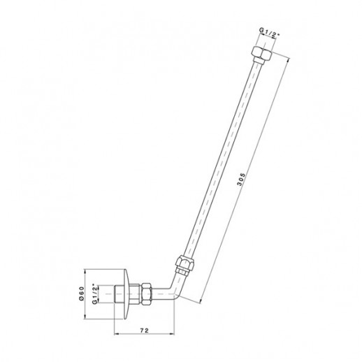 Nicolazzi 5570 DB COPPIA подводка воды для смесителя (декоративная), темная бронза