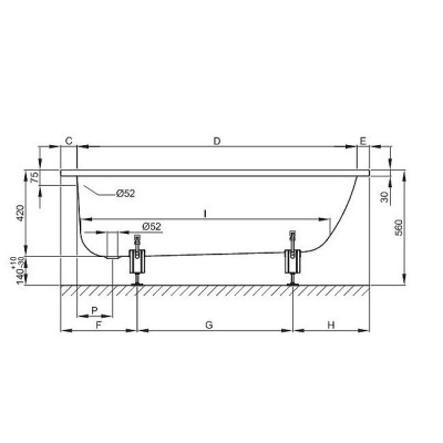 Bette Form Safe B23-1500 ножки для ванны, комплект
