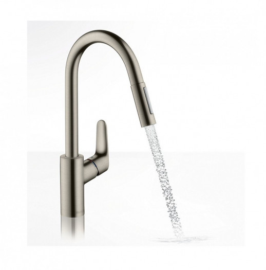 Hansgrohe Focus 31815800 смеситель для кухни (с выдвижным изливом), нержавеющая сталь