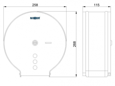 Диспенсер туалетной бумаги NOFER Inox 05006.W, сталь/белый