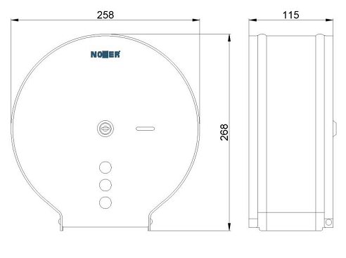 Диспенсер туалетной бумаги NOFER Inox 05006.W, сталь/белый
