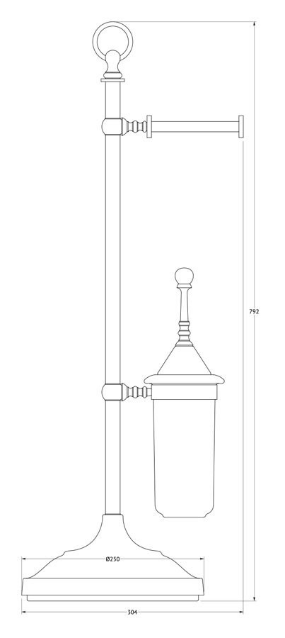 3SC Stilmar UN Gold STI 233 стойка комбинированная для туалета, золото