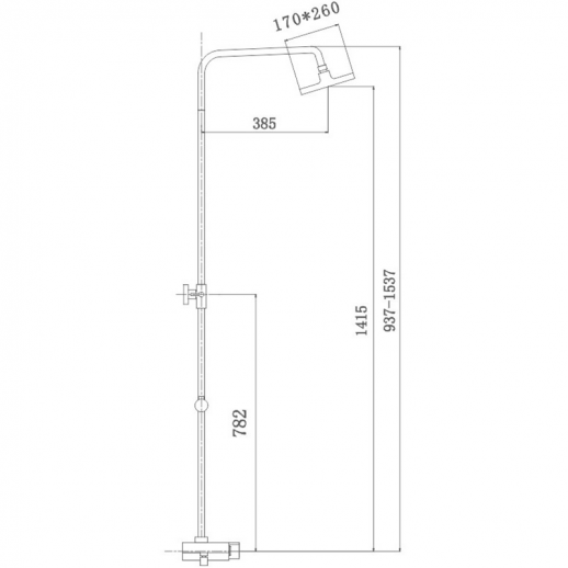 Душевая система Haiba HB2418 с полочкой (латунь пластик) черный, хром
