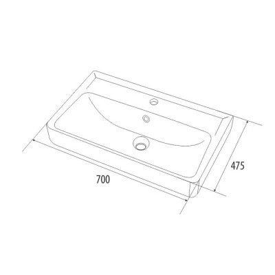 Тумба с раковиной IDDIS Carlow 70 напольная белая/под дерево (CAR70W2i95K), дизайн современный