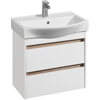 Тумба с раковиной Aquaton Нортон 65 1A2488K0NT010 подвесная белая глянцевая