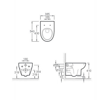 JACOB DELAFON Odeon Up E4764-00 подвесной унитаз, белый