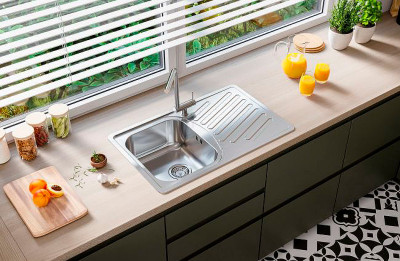 Мойка для кухни Alveus Elegant 30 SAT 90 FI 810x510 1126348 сатинированная нерж сталь прямоугольная