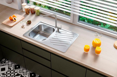 Мойка для кухни Alveus Elegant 30 SAT 90 FI 810x510 1126348 сатинированная нерж сталь прямоугольная