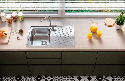 Мойка для кухни Alveus Elegant 30 SAT 90 FI 810x510 1126348 сатинированная нерж сталь прямоугольная