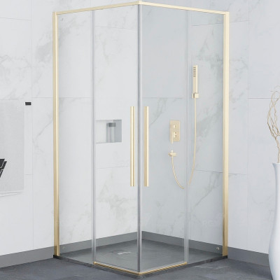 Душевой уголок RGW Stilvoll SV-31G 100х100 32323100-16 прозрачный профиль золото квадратный