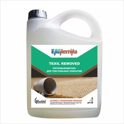 Ekokemika Texil Removed высокопенный пятновыводитель для водорастворимых пятен, 5 л