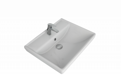 Мебельный умывальник Dreja Q60 см, белая керамика