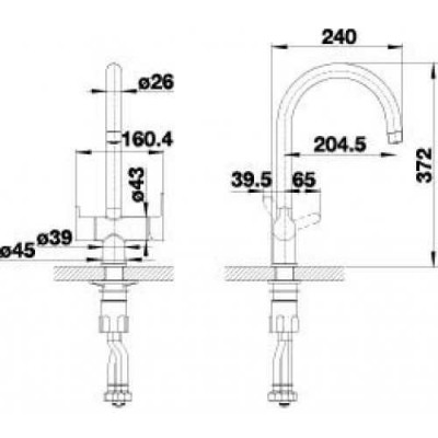 Кухонный смеситель Blanco Trima 526265 алюметаллик