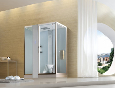 Душевая кабина Orans SR-89102LS белая, с баней