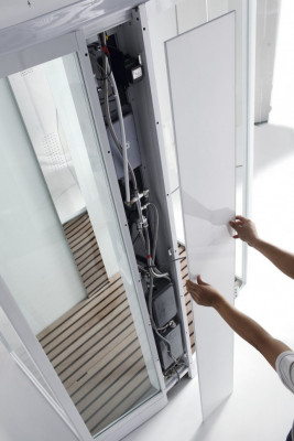 Душевая кабина Orans SR-89102LS белая, с баней