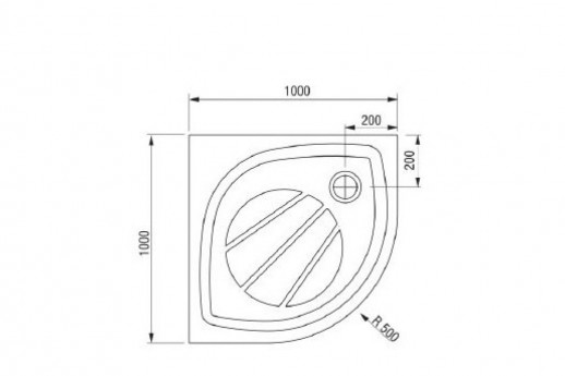 RAVAK Galaxy Pro XA23AA01010 Поддон душевой Elipso Pro-100 полукруглый, белый, литой мрамор