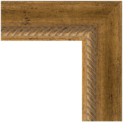 Зеркало напольное Evoform Exclusive Floor 198х108 BY 6143 с фацетом в багетной раме Состаренная бронза с плетением 70 мм